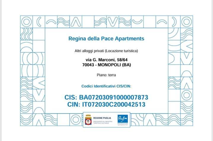 Regina Della Pace Apartments & Suite Con Sauna Monopoli Exterior foto